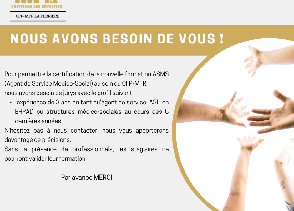 actu » Nous avons besoin de vous »